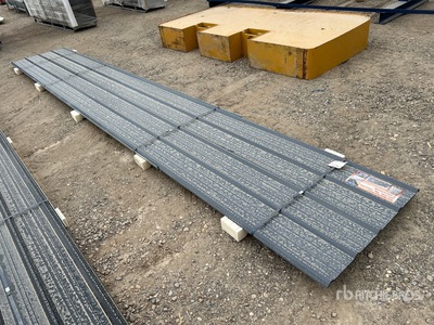 Quantity of (20) 19 ft 8 in X 3 ft Grey Metal Roof Panels