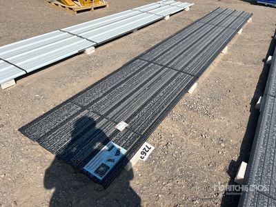 Quantity of (20) Black Metal Roof Panels 19 Ft 8 in X 3 Ft (Unused)