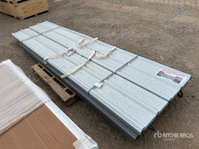 Quantity of (70) White Metal Roof Panels 11 Ft 10 in X 3 Ft (Unused)