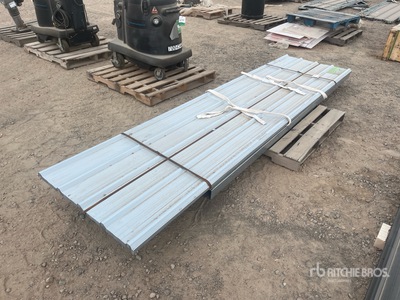 Quantity of (30) 12 ft X 3 ft White Metal Roof Panels (Unused)