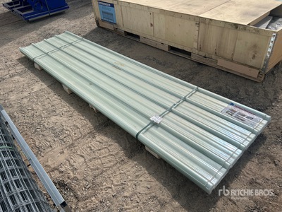 Quantity of (30) Clear Corrugated Polycarbonate Roof Panel 11 Ft 10 In X 3 Ft (Unused)