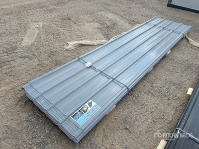 Quantity of (30) Grey Polycarbonate Roof Panel 11 Ft 10 In X 3 Ft (Unused)