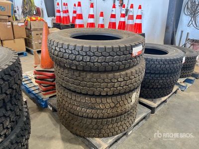 Quantity of (4) Bridgestone M799 11R24.5 Tires