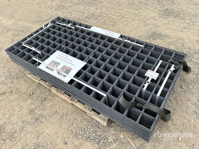 Quantity of (40) 2025 6 Gauge 36 in X 72 in Grey Metal Rail Panel (Unused)