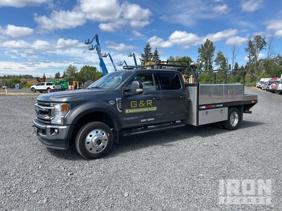 2020 Ford F-550 XLT 4x4 Crew Cab شاحنة مسطحة
