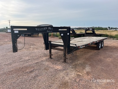 1999 Western Pro 24 ft T/A Gooseneck Remolque Portamaquinaria
