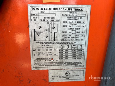 2019 Toyota 9BRU23 4500 lb Reach Truck