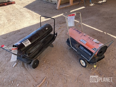 (1) Dayton 3E218C Space Heater & (1) Dayton 3VE52D Space Heater