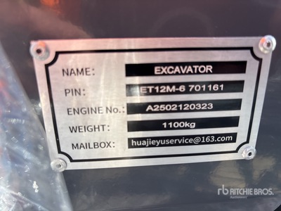 2025 BTTL BTTL12 Mini Excavator (Unused)