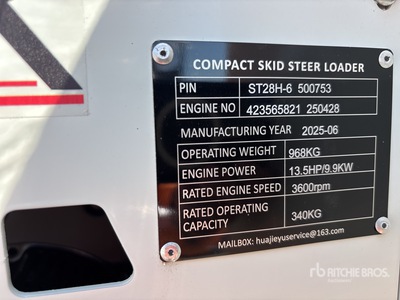 2025 BTTL ST28H-6 Compact Track Loader (Unused)
