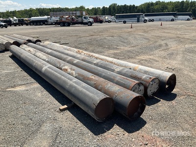 Quantity of (5) 18 in OD 1/2 Wall Length Pipe