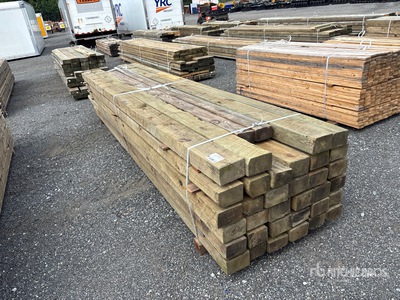 Quantity of (36) 4 in x 6 in x 14 ft Surplus Pressure Treated Lumber