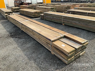 Quantity of (18) 4 in x 12 in x 16 ft Surplus Pressure Treated Lumber