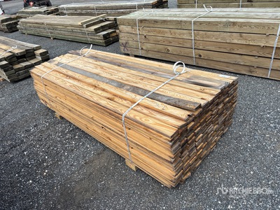 Quantity of (275) 4 in x 8 in x 12 ft - 16 ft Surplus Pressure Treated Lumber