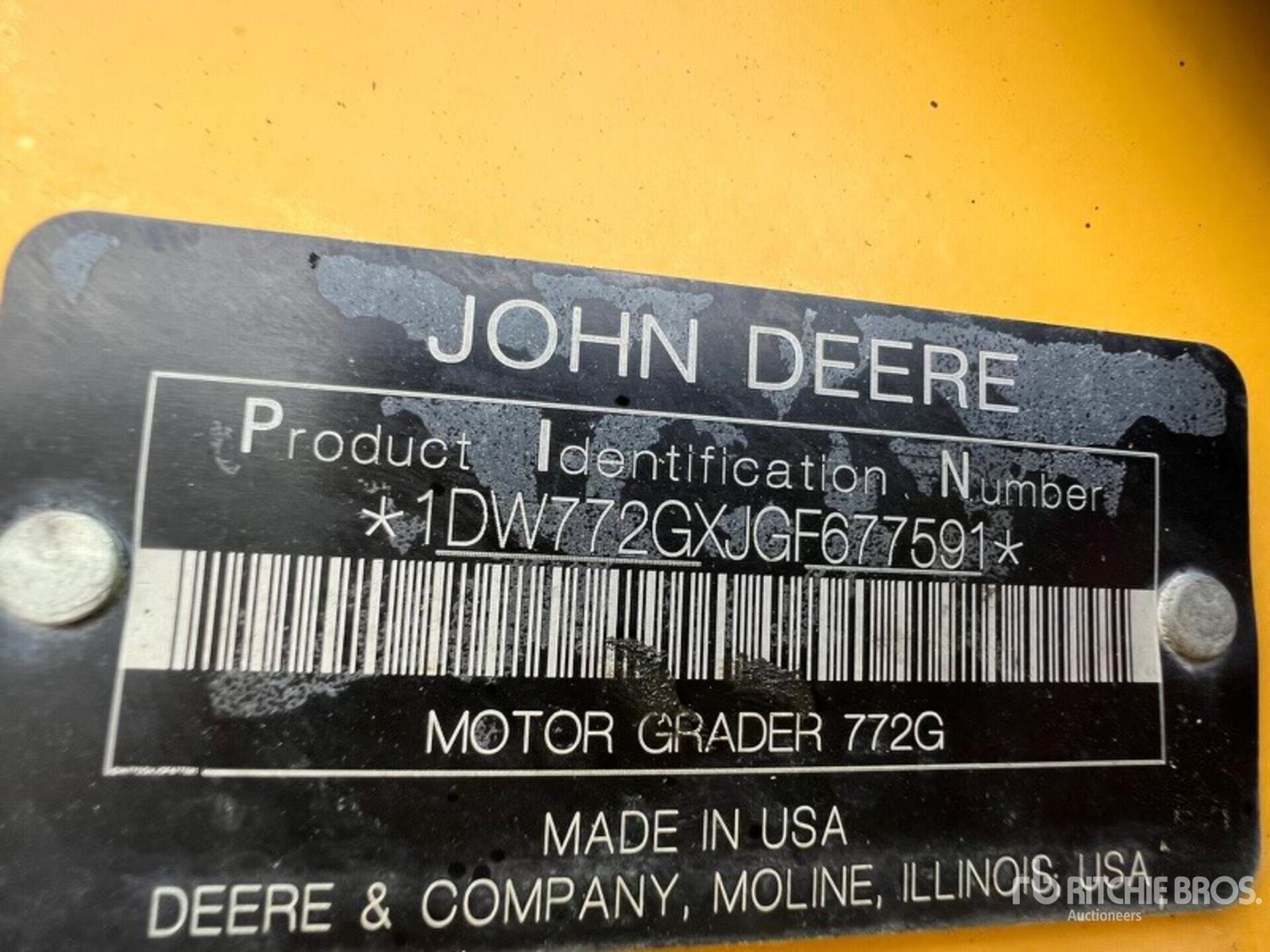 2016 John Deere 772G Motor Grader