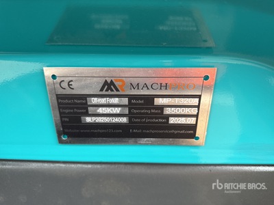 2025 Machpro MP-T320A 3500 kg 4x4 Rough Terrain Forklift (Unused)
