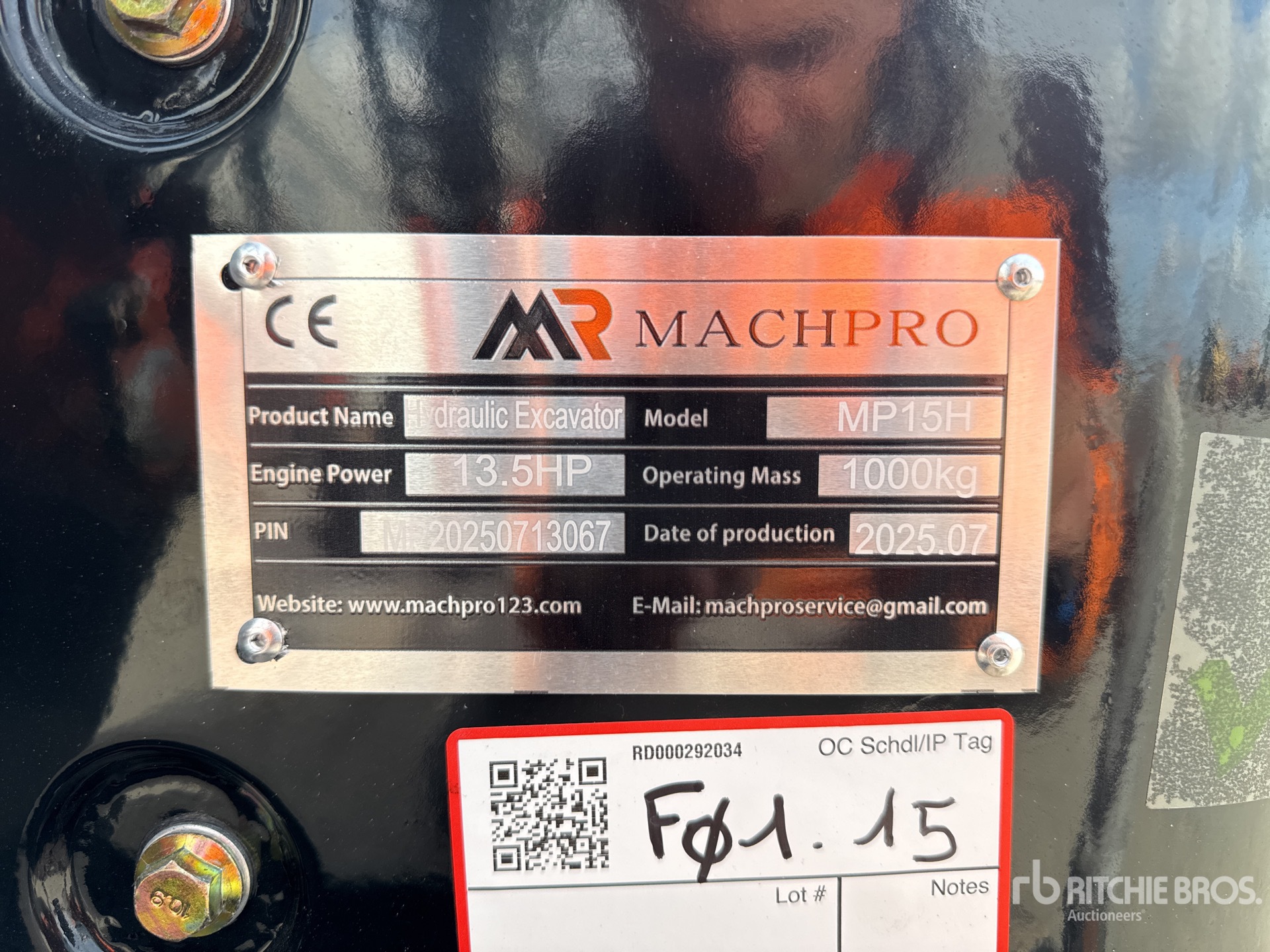 2025 Machpro MP15H Mini Excavator (Unused)