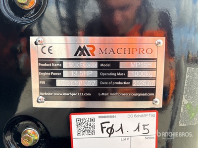 2025 Machpro MP15H Mini Excavator (Unused)