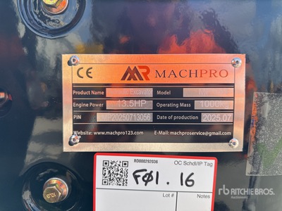 2025 Machpro MP15H Mini Excavator (Unused)