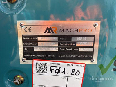 2025 Machpro MP15 Mini Excavator (Unused)