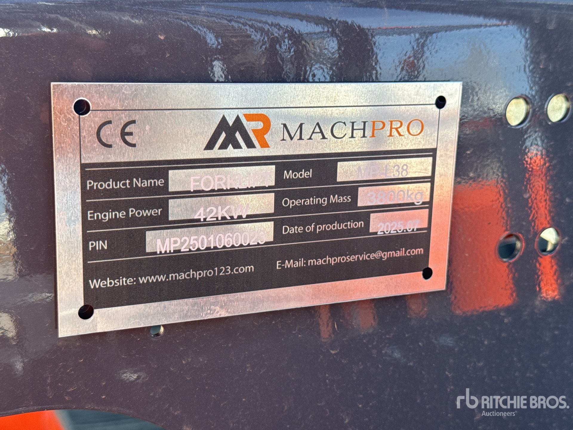2025 Machpro MP-L38 3800 kg Forklift (Unused)