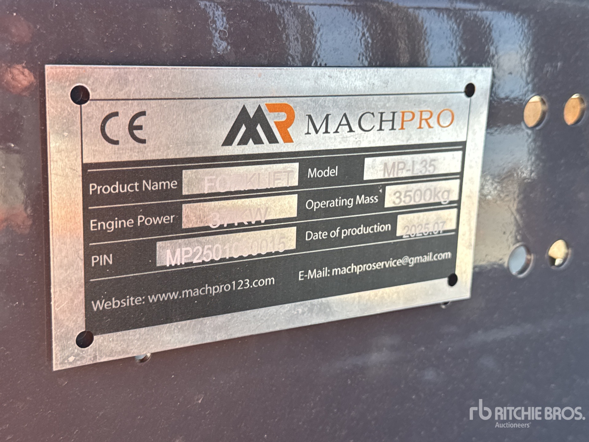 2025 Machpro MP-L35 3500 kg Forklift (Unused)