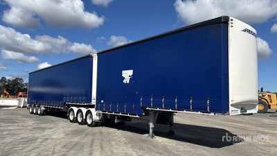 2022 MaxiTrans Tri/A Step Deck B-Double Combination Curtain Side Trailer