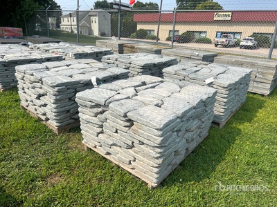 Quantity of (4) Pallets of 2 in Tumbled Irregular Pavers