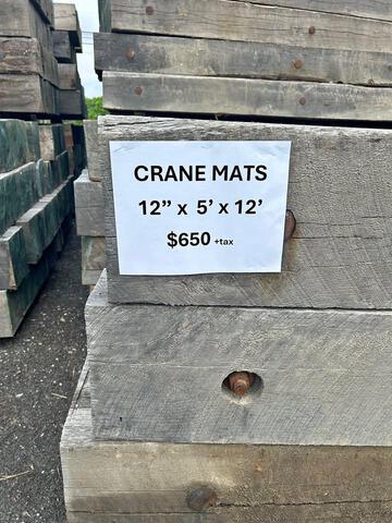 Quantity of 16 - 12 ft x 5 ft x 12 in Crane Mats Quantity of 16 - 12 ft x 5 ft x 12 in Crane Mats