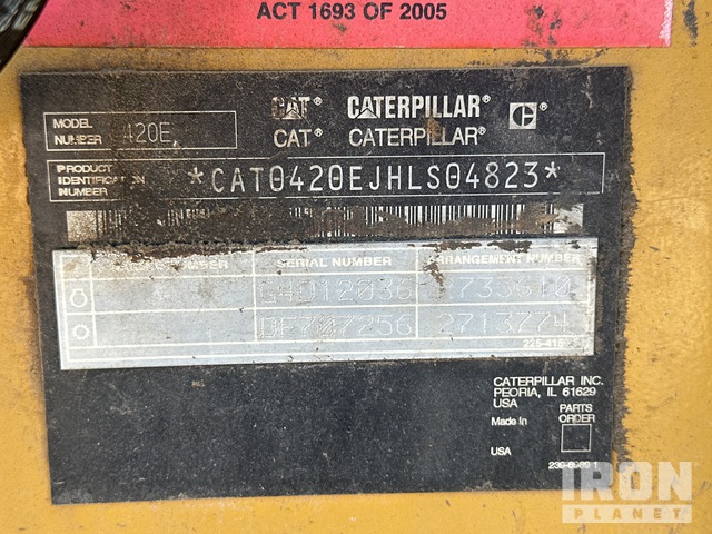 RETROEXCAVADORA 2007 CATERPILLAR 420E