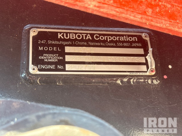 MINI CARGADOR SOBRE ORUGAS KUBOTA SVL972