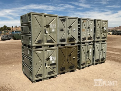 (8) Plastics Research Palcon Pallet Containers