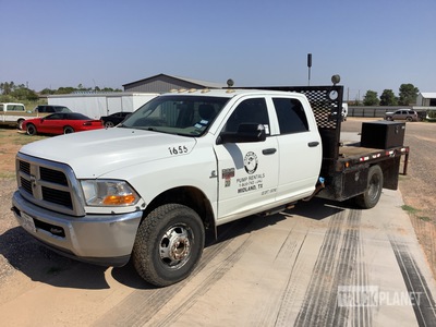 2011 Ram 3500 4x4 Crew Cab Flatbed Truck