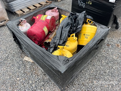 Quantity of (9) 5 Gal Metal Gas Cans