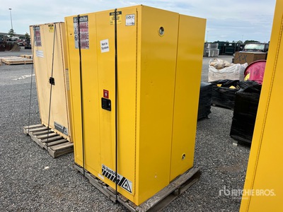 Quantity of (2) Justrite 45 Gal Flammable Storage Cabinets