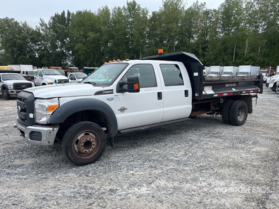 2015 Ford F-550 XL 4x2 Crew Cab Flatbed Dump Truck