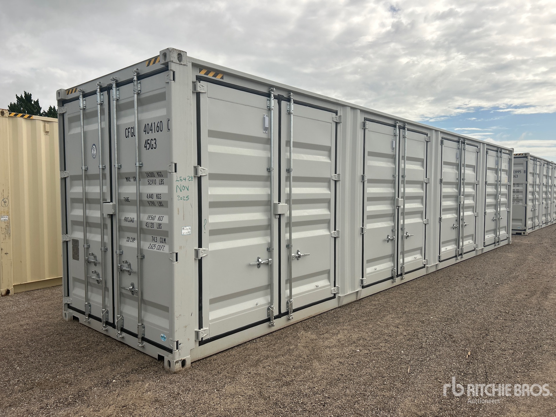 2025 40 ft High Cube Multi-Door Storage Container