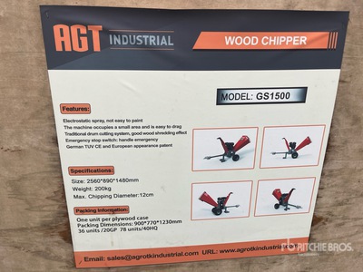2025 AGT GS1500 Houtversnipperaar (Unused)