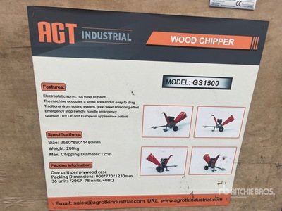2025 AGT GS1500 Houtversnipperaar (Unused)