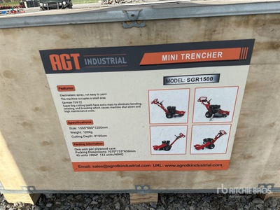 2025 AGT SGR1500 Walk-Behind Stump Grinder (Unused)