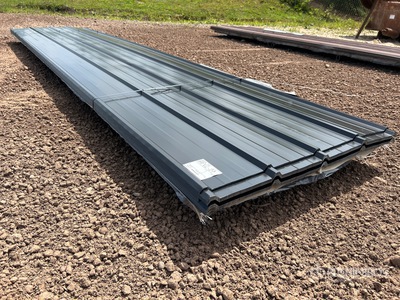 Quantity of (70) 14 ft Black Steel Siding/Roofing Sheets (Unused)
