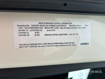 2021 Freightliner Cascadia 126 6x4 Cabeza Tractora Cabina Dormitorio