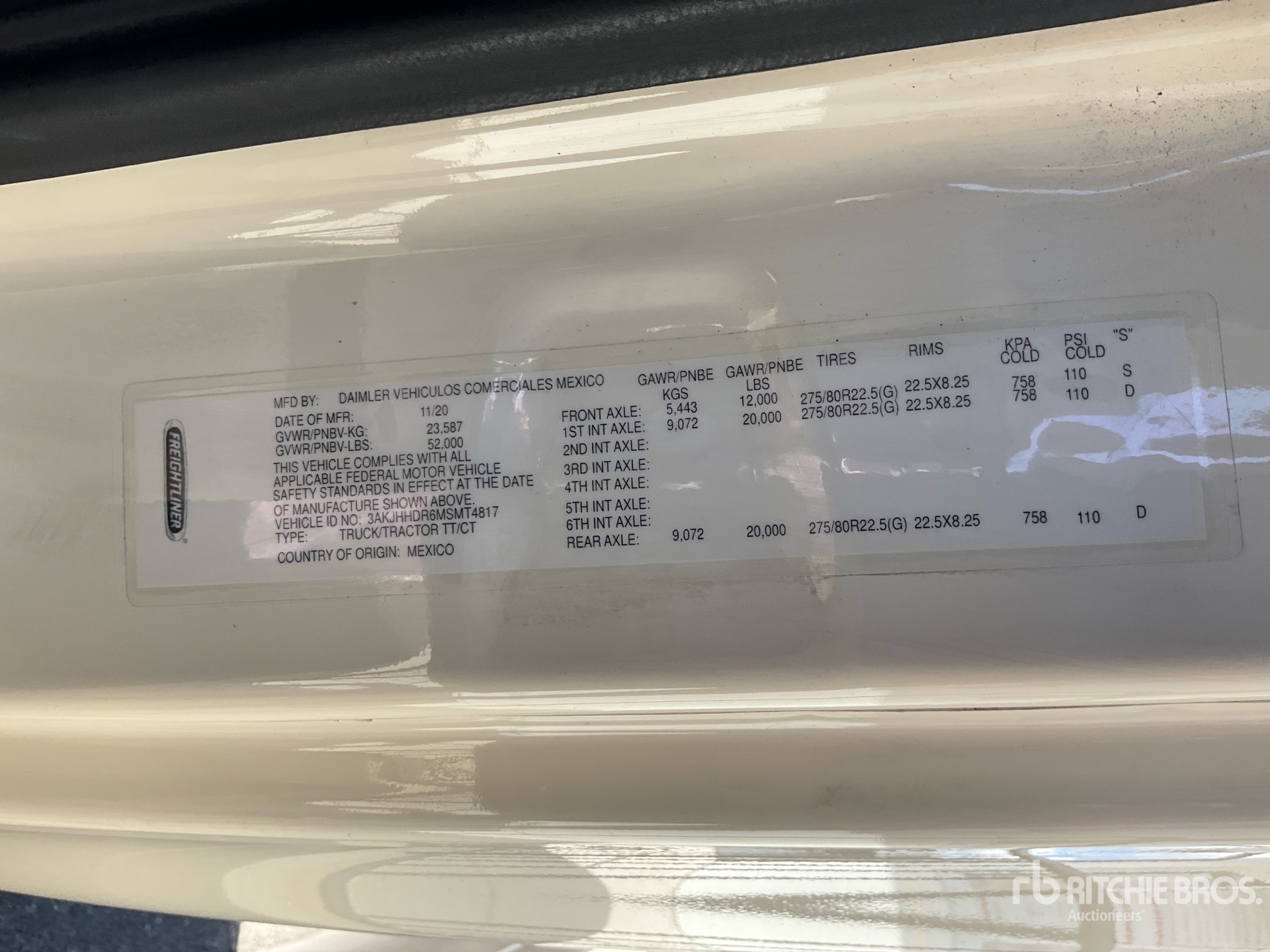 2021 Freightliner Cascadia 126 T/A Sleeper Truck Tractor