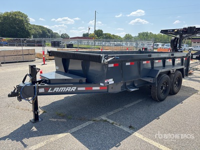 2024 Lamar 14 ft T/A Dump Utility Trailer
