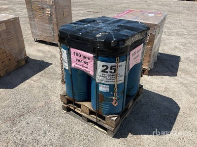 Quantity of (100) 20 ft Cargo Transport Chains (Unused)