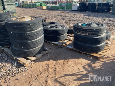 (5) Continental & (4) Firestone 10R22.5 Tires w/Wheels