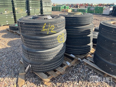 (6) Continental & (2) Firestone 11R22.5 Tires w/Wheels