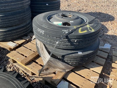 (2) Continental 10R22.5 Tires w/Wheels