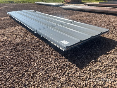 Quantity of (70) 12 ft Charcoal Steel Siding/Roofing Sheets (Unused)
