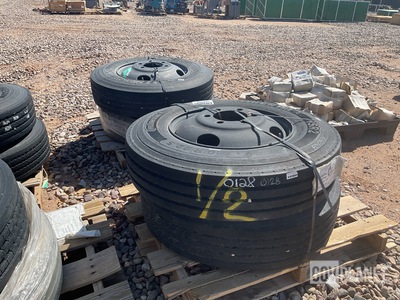 (4) Goodyear 10R22.5 Tires w/Wheels